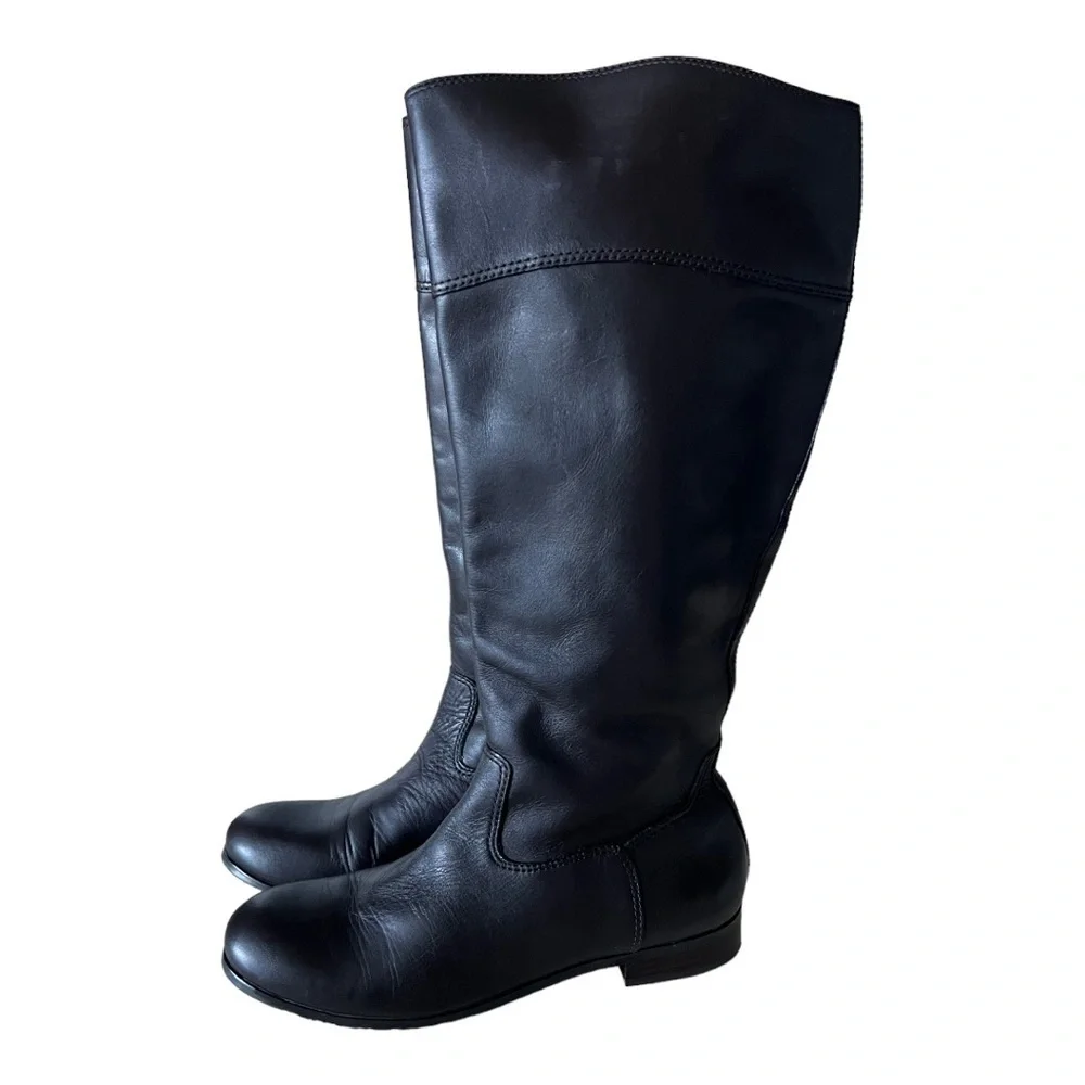 Arturo Chiang Brown Leather Knee High Boots Size 7.5MW